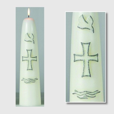 Doopkrs Kruis Duif zilver 7x28 5K