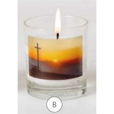 Gedenkkaars glas Dankbaar