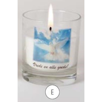 Gedenkkaars glas Vrede alle Goeds