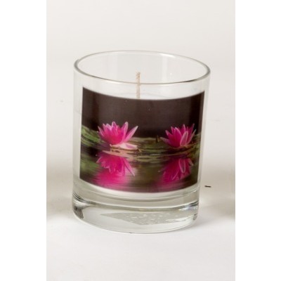 Gedenkkaars glas Waterlelies