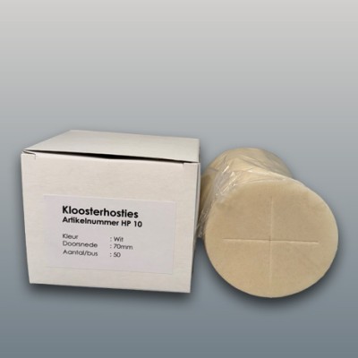 Kloosterhosties groot wit,70 mm 50s