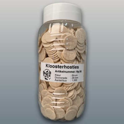 Kloosterhosties bruin,29mm,1000 st.