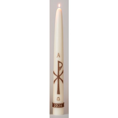 Kapelkaars 75cm F Pax Christi Bruin