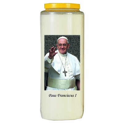 Noveenkaars Paus H. Franciscus grijze versie