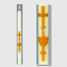 Doopkaars cil. 30/400 Doopvont geel