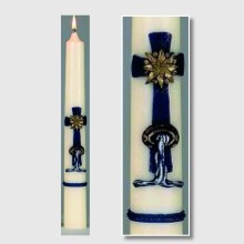 Doopkaars cil. 40/400 Kruis Water