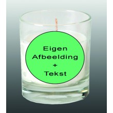 Gedenkkaars glas eigen ontwerp