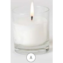 Gedenkkaars glas blanco 75x95mm