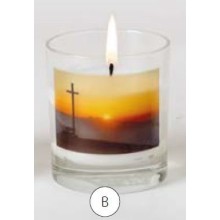 Gedenkkaars glas Dankbaar