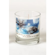 Gedenkkaars glas Wolken