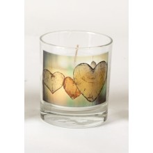 Gedenkkaars glas Hartjes