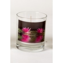 Gedenkkaars glas Waterlelies