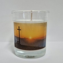 Gedenkkaars glas Dankbaar Klein
