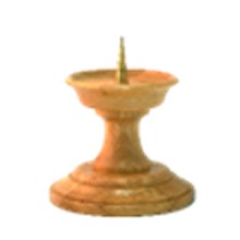 Eiken kandelaar licht 14 cm.