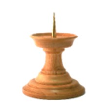 Eiken kandelaar licht 18 cm.