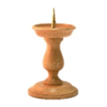 Eiken kandelaar licht 19 cm.