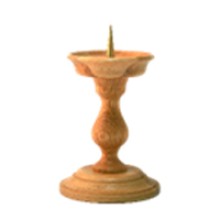 Eiken kandelaar licht 23 cm.