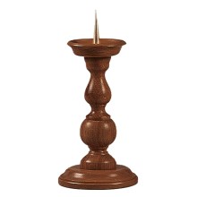 Eiken kandelaar donker 35 cm.