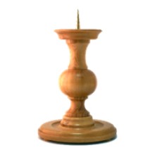 Eiken kandelaar licht 43 cm.