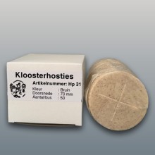 Kloosterhosties bruin 70 mm 50x