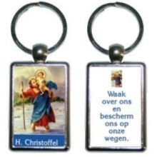 Sleutelhanger H.Christoffel+Tekst